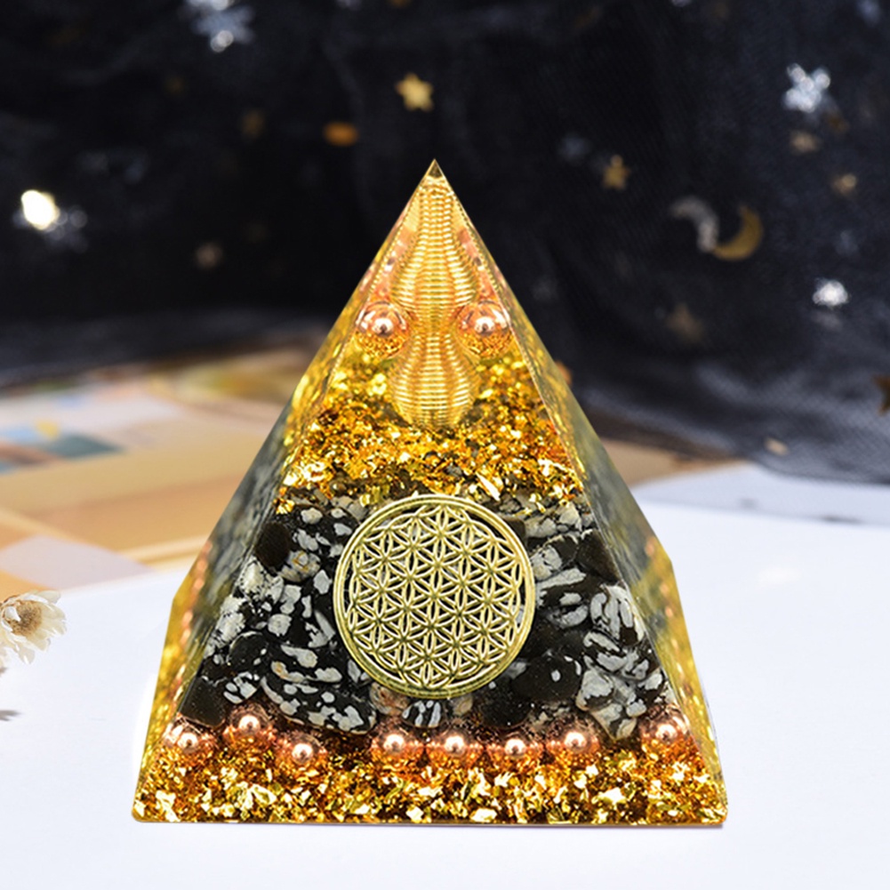 Kim Tự Tháp Orgonite Resin Epoxy Resin Năng Lượng Chữa Bệnh Trang Trí
