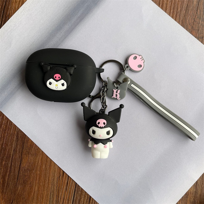 Vỏ Bảo Vệ Hộp Sạc Tai Nghe Haylou GT5 Bluetooth Bằng Silicon Họa Tiết Hoạt Hình Dễ Thương Kèm Móc Khóa Tiện Dụng