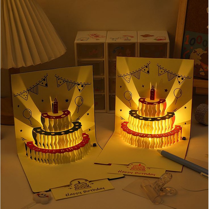 Thiệp Chúc Mừng Sinh Nhật 3D Kèm Phong Bì