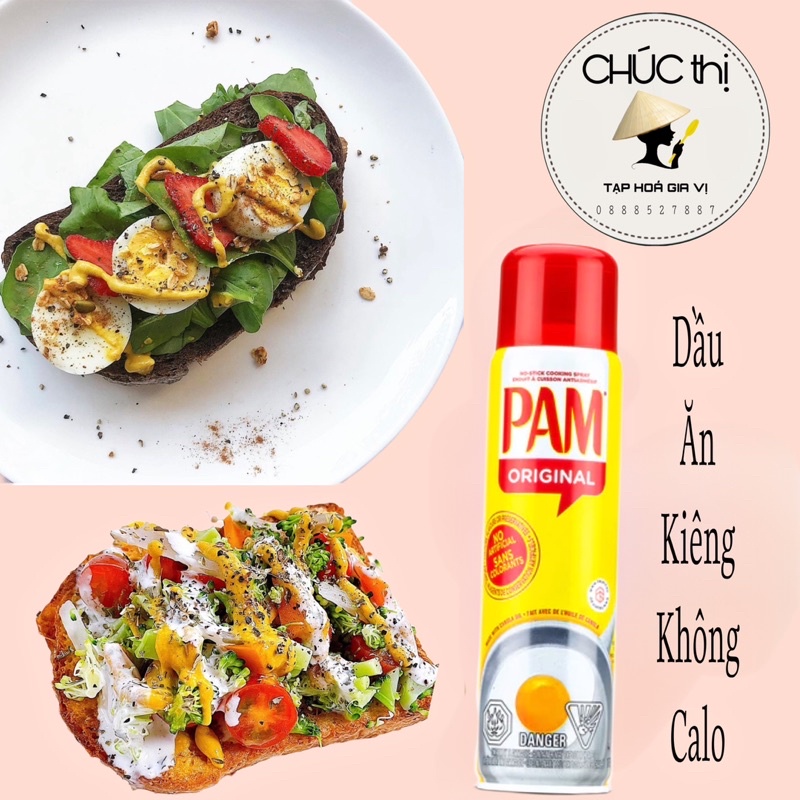 1 chai dầu ăn PAM 0calo - 340Gr - 1200 lần xịt [ĂN KIÊNG-EATCLEAN-KETO]