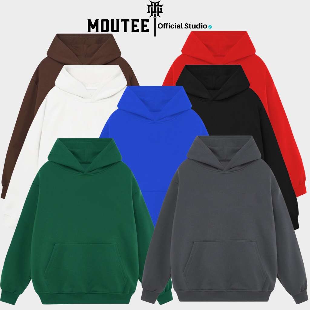 Áo hoodie trơn unisex ullzang nỉ ngoại local brand MOUTEE