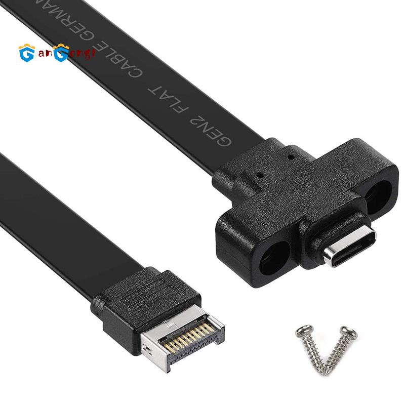 Dây Cáp Nối Dài Bảng Điều Khiển Phía Trước USB 3.1 Loại E Sang Type C Gen 2 (10 Gbit / S) Kèm 2 Vít (50cm)