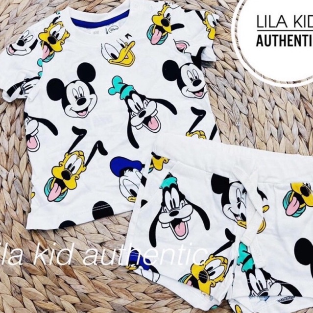 Bộ Mickey H&M cho bé trai cotton mềm mại mặc cực thích