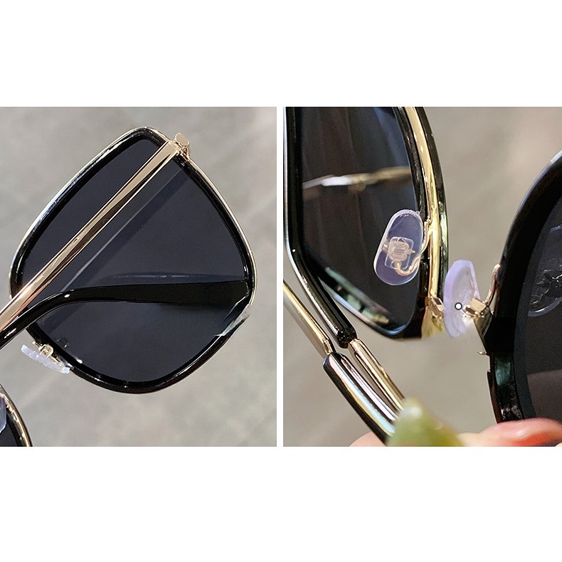 Kính Mát Gọng Vuông Chống Tia UV Phong Cách Retro Thời Trang Cho Nữ