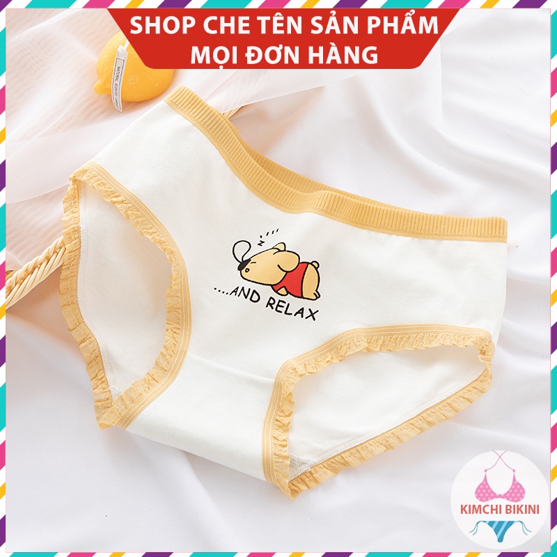 Quần nhỏ nữ in hình dễ thương KIMCHIBIKINI quần lót nữ theo gói mềm mại  QL112