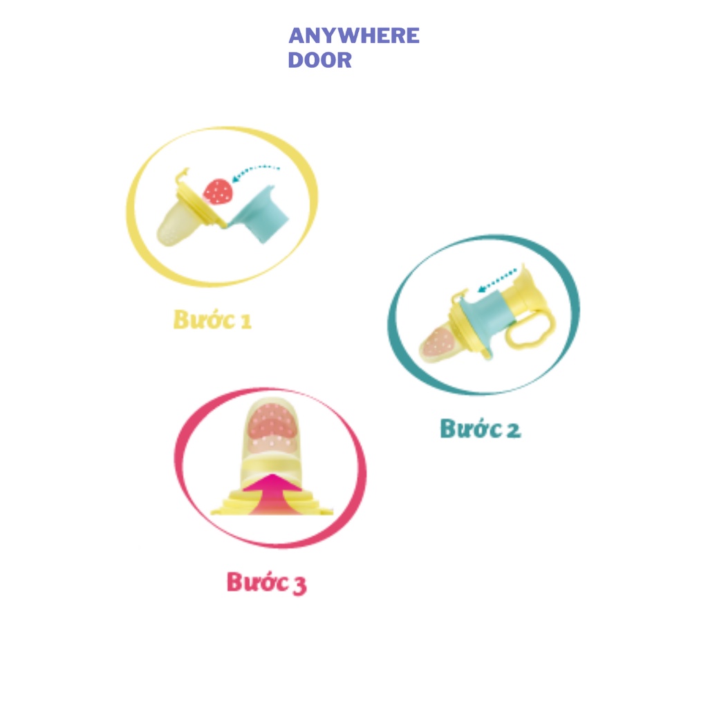 Túi nhai ăn dặm Richell chống hóc cho bé size S/M