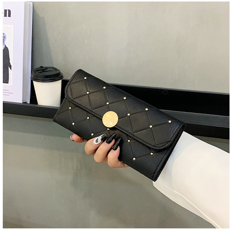 Ví Nữ Dài Đính Đinh Tán Thời Trang Hàn Quốc Mới