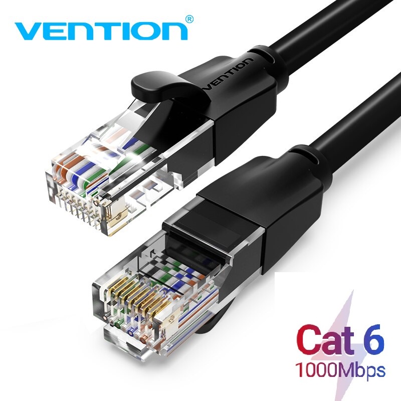 Dây cáp mạng CAT6 + CAT5e Vention Gigabit tốc độ cao đầu nối RJ45 UTP 2 đầu đúc sẵn