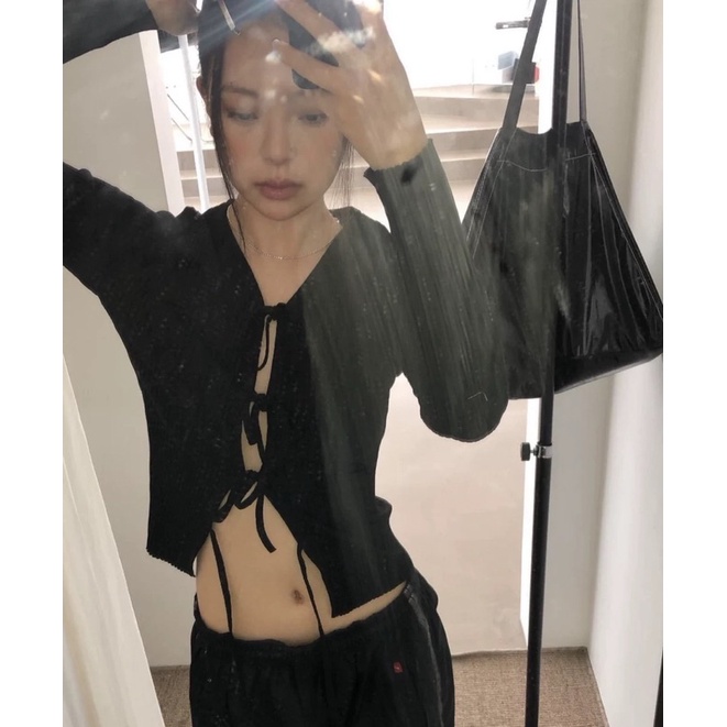 Áo tay dài cột dây MOODY NUDY