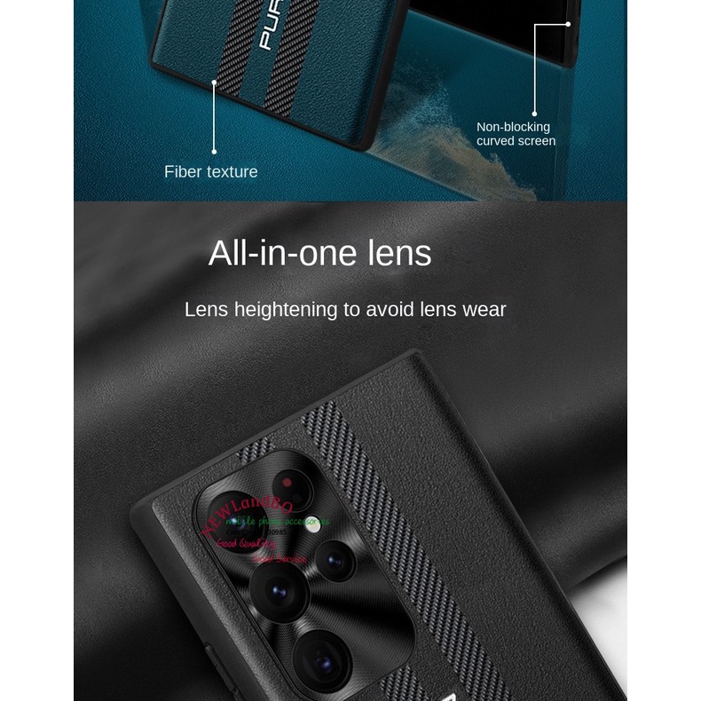 Ốp Điện Thoại Da Dệt Sợi Carbon Cho Samsung Glaxy S23 S22 Note20 Ultra