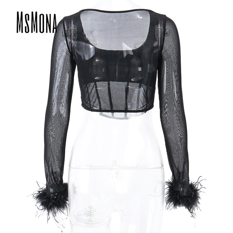 Áo Thun Tay Dài Cổ Chữ U Màu Trơn Dáng Ôm Thời Trang 2023 Dành Cho Bạn Nữ