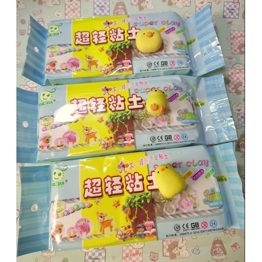 Đất sét tự khô dòng cao cấp- siêu nhẹ chuyên nặn chibi, mô hình dòng Super Clay 105g