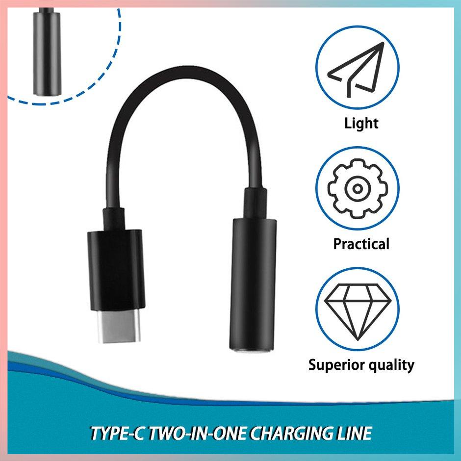 【giao hàng hôm nay>>>Mini Portable Type-C to 3.5mm Earphone Cable Adapter USB 3.1 Type C USB-C Male to 3.5 audio Female Jack for Xiaomi