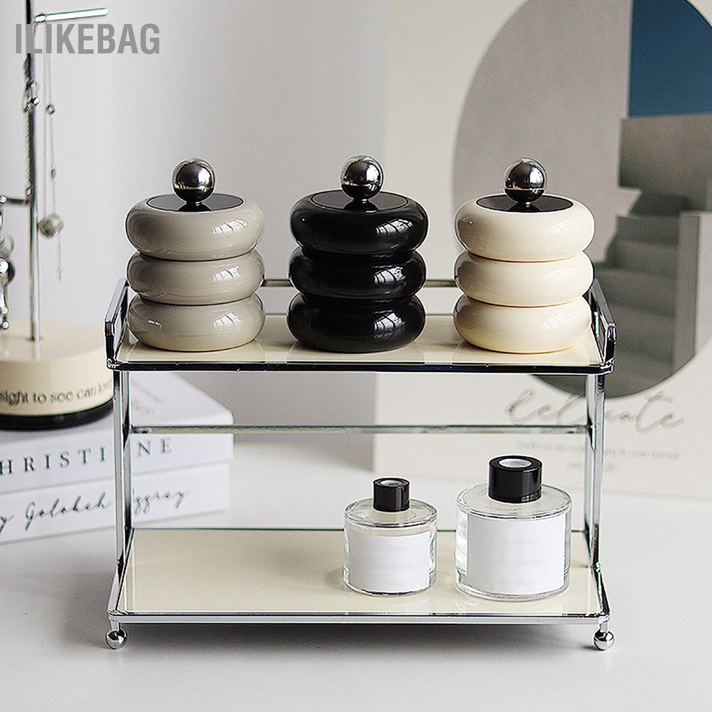 Có thể bán buôn Phong Cách Bắc Âu Qtip Giá Đỡ Đựng Máy Tính Để Bàn Chống Bụi Bông Bình Chứa Hình Bánh Donut Trang Điểm Hộp Bảo Quản Có Nắp Đậy