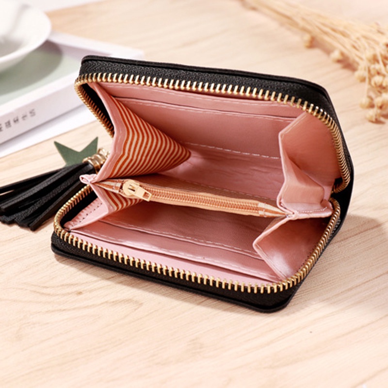 Ví Ngắn Có Khóa Kéo In Họa Tiết Trái Tim Đơn Giản Thời Trang Cho Nữ