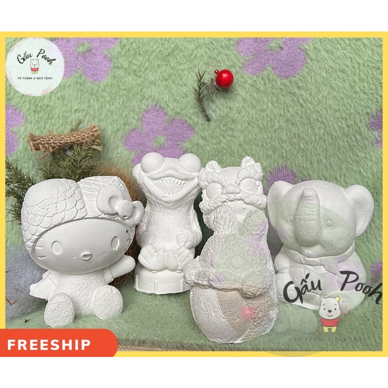 Set Tượng Tô Màu  size 8-13cm tặng kèm tượng mini