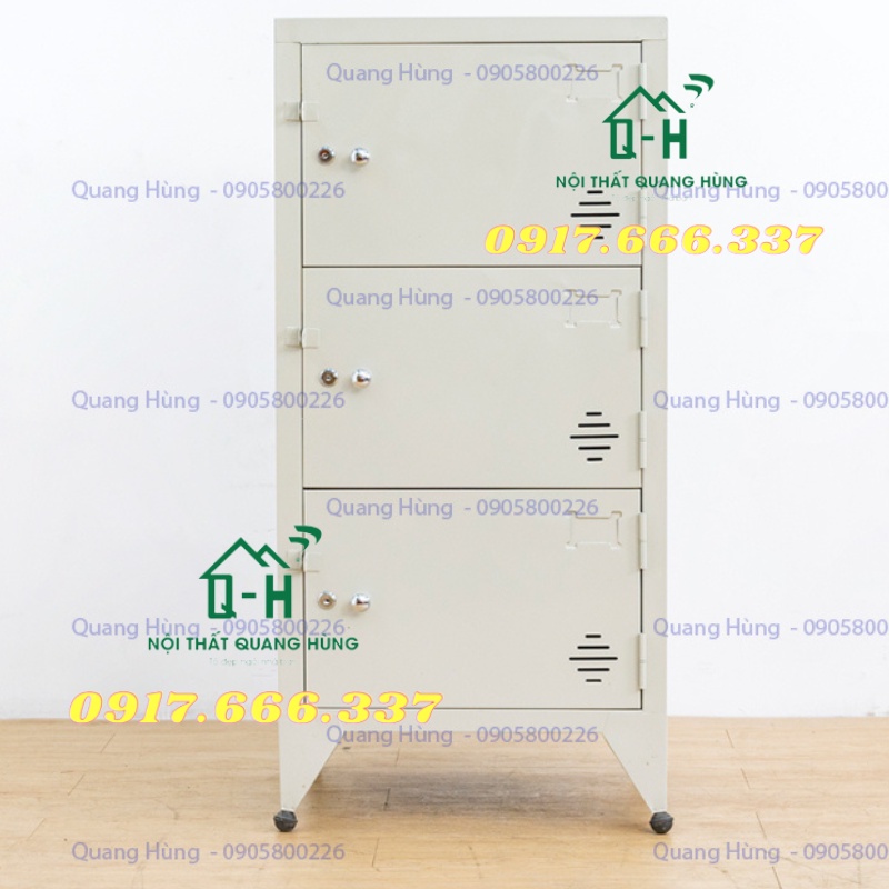 TỦ HỒ SƠ SẮT - TỦ LOCKER 3 TẦNG ĐƠN DÀNH CHO VĂN PHÒNG SƠN TĨNH ĐIỆN CAO CẤP