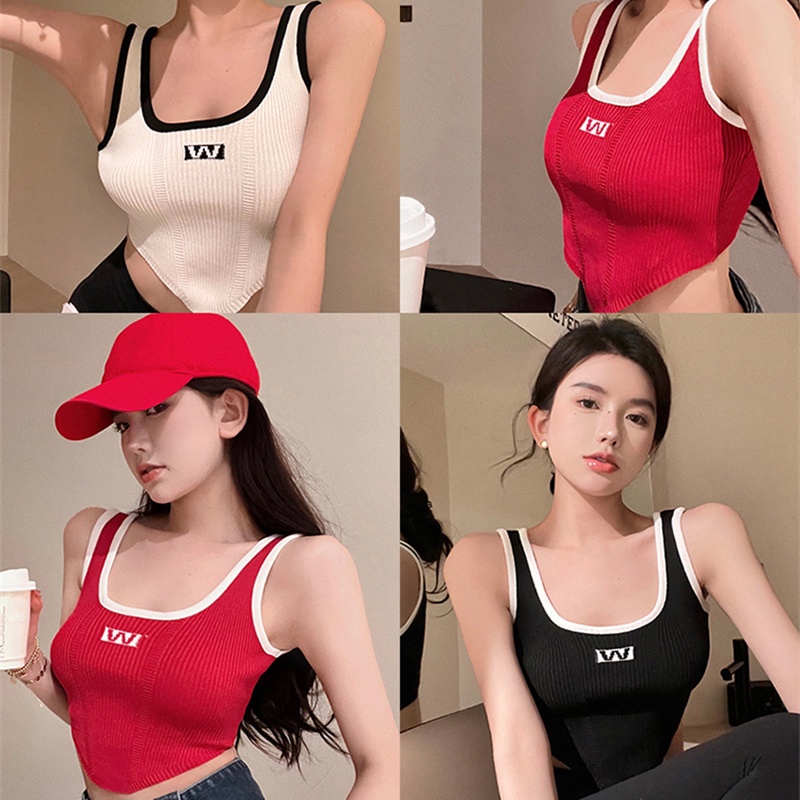 Áo hai dây SUXI có mút đệm ngực thời trang mùa hè quyến rũ cho nữ