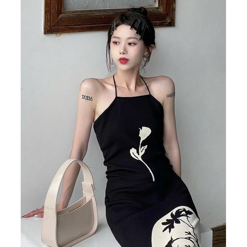 Bán Chạy!F &amp; X Đầm Dài Dệt Kim Cao Cấp Phong Cách Trung Hoa Cổ Điển Sang Trọng Thiết Kế Mới Cho Nữ Mopping Floor