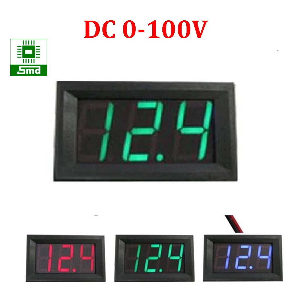 Module đo điện áp loại 3 dây dải DC0-DC100V, Vôn Kế Kỹ Thuật Số Màn Hình Led 0.56 Inch 3 Dây Dc 0-100v