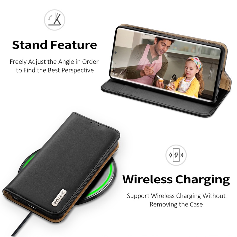 Bao Da Điện Thoại DUX DUCIS Cao Cấp Chống Sốc Có Ngăn Đựng Thẻ Và Giá Đỡ Cho Samsung Galaxy S23 Ultra