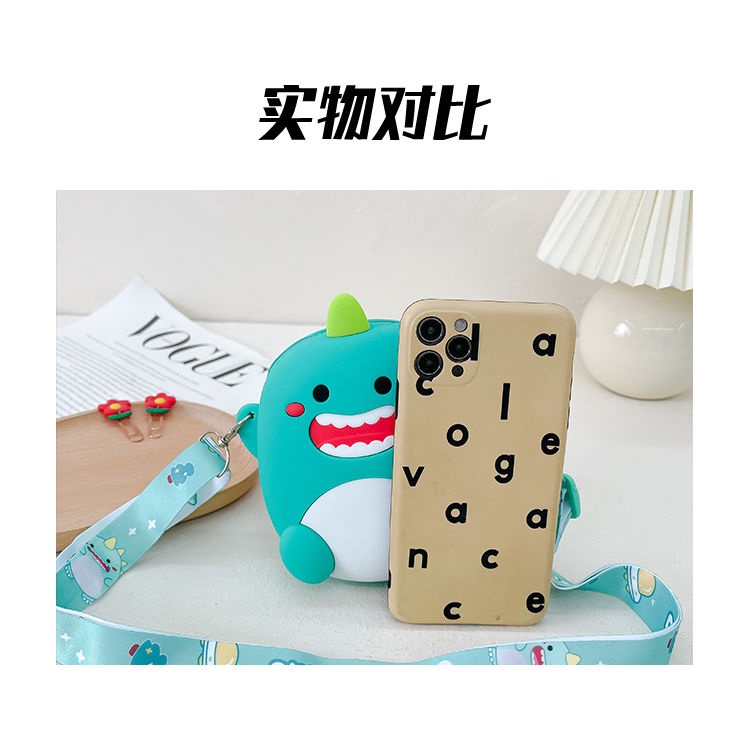 Túi Đeo Chéo Đựng Điện Thoại Bằng Silicon Họa Tiết Hoạt Hình Dễ Thương Cho Bé Gái