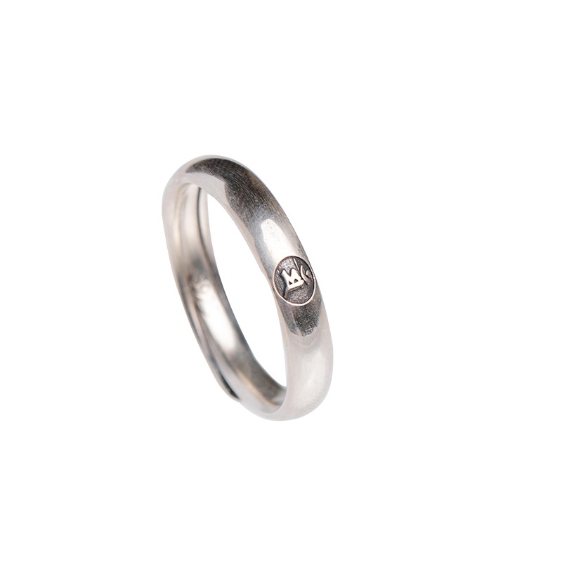 Nhẫn Bạc Sterling Họa Tiết Cung Hoàng Đạo Độc Đáo Phong Cách Retro Cho Cặp Đôi