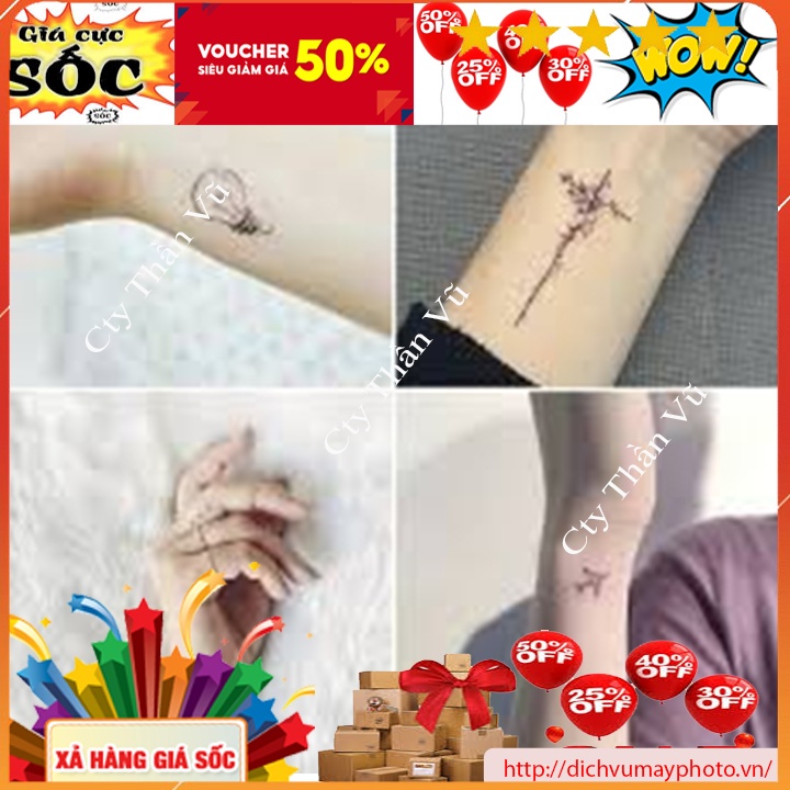Decal Hình Xăm- Tatto ( Xấp 5 Bộ A4) chuẩn chất lượng tốt đẹp hiệu quả Kholinhkienmayin
