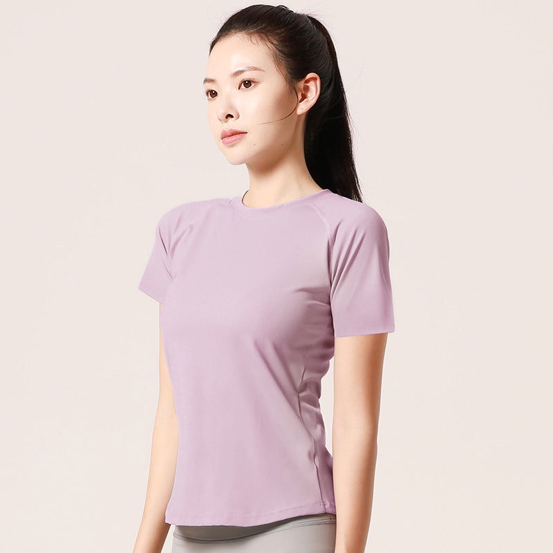 Áo Thun Thể Thao Dáng Rộng Màu Sắc Đơn Giản Chất Liệu Nhanh Khô Thoáng Khí Thời Trang Cho Nữ