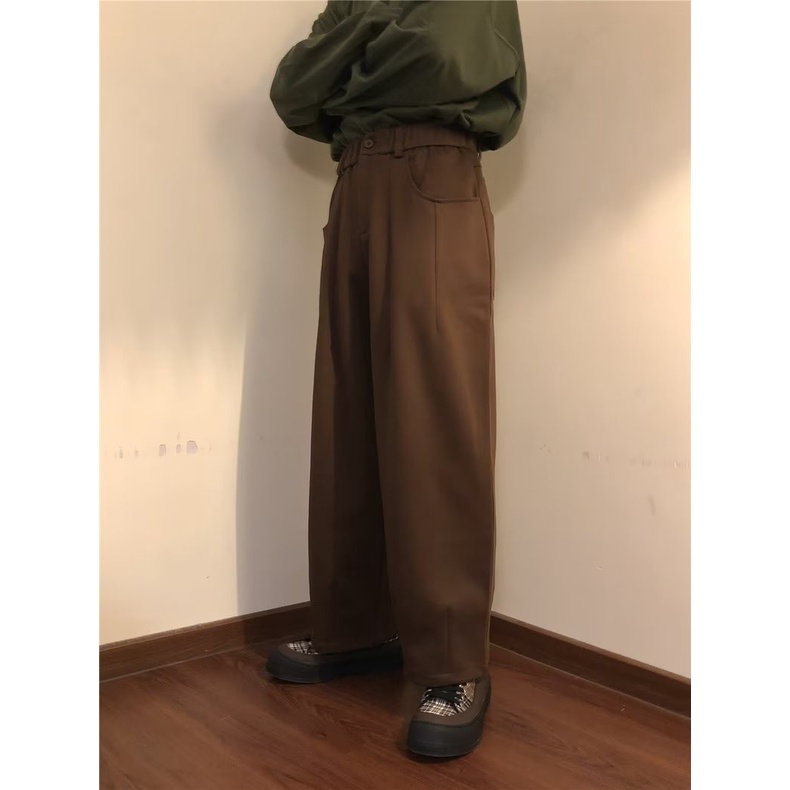 Quần Dài Lưng Cao Dáng Rộng Thời Trang Xuân Hè Phong Cách Harajuku Trẻ Trung Cho Nam