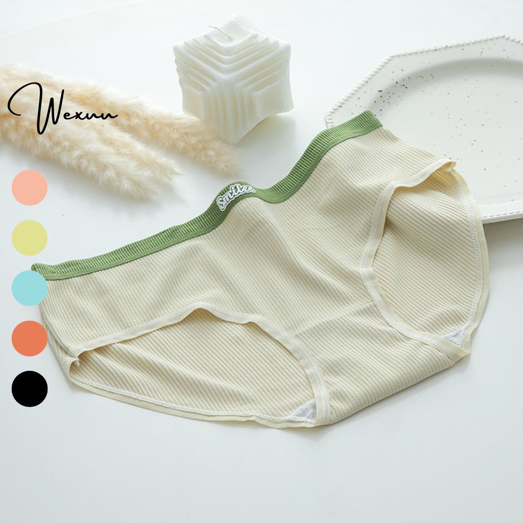 Quần lót nữ Wexuu Design vải cotton mềm mịn gân tăm co dãn kháng khuẩn cao cấp - QC115