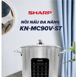 Nồi đa năng Sharp KN-MC90V-ST [Kèm 3 nồi sứ, khay hấp inox, giá đõ inox] - CheapMall