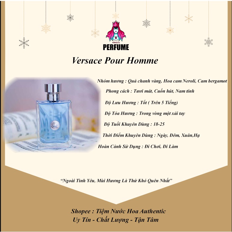 Nước Hoa 𝐕𝐞𝐫𝐬𝐚𝐜𝐞 𝐏𝐨𝐮𝐫𝐡𝐨𝐦𝐞 Nam Tính Trẻ Trung _ Dung Tích 5-10ml