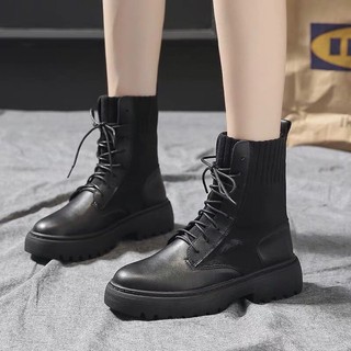 [Order] Boot Ulzzang Cổ Nỉ - Bốt Da Nữ Ulzzang