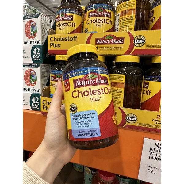 Viên Giảm Cholesterol Trong Máu Nature Made CholestOff Plus 210 viên