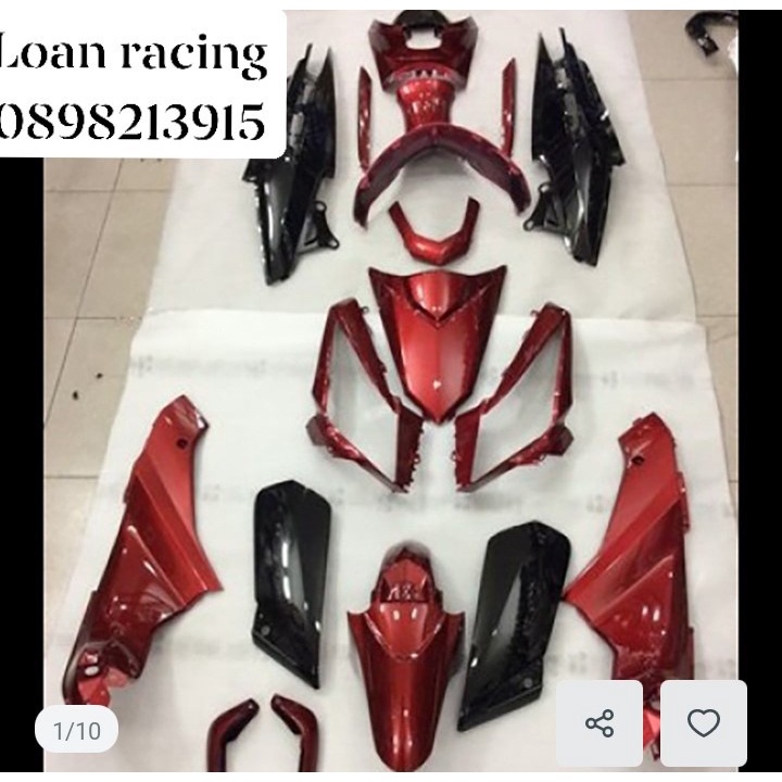 DÀN ÁO AIR BLADE THÁI MÀU ĐO , MÀU ĐEN , MÀU CAM ĐEN ZIN CHÍNH HÃNG HONDA THÁI - VJC SÀI GÒN