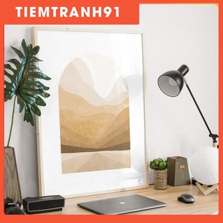 Tranh treo tường | Tranh phong cảnh nghệ thuật, áp phích phong cảnh boho trừu tượng, trang trí tường minh họa núi