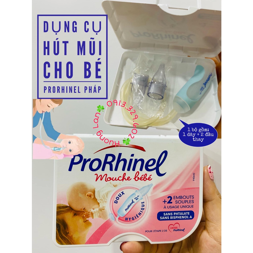 Dụng Cụ Hút Mũi Prorhinel - Xịt Mũi Prorhinel Pháp Cho Bé