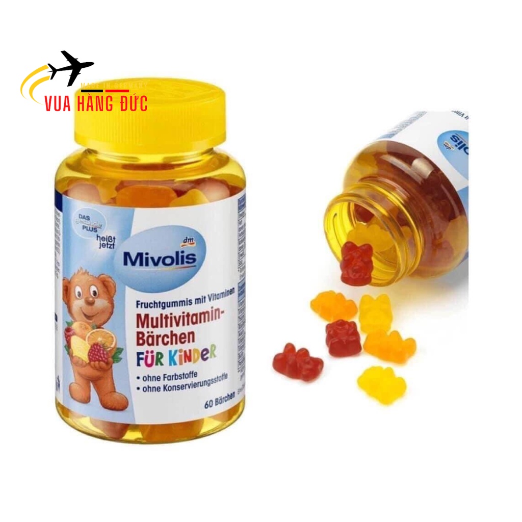 Kẹo Gấu Mivolis Multivitamin Barchen Bổ Sung Vitamin Tổng Hợp Cho Trẻ, 60 Viên, Hàng Đức