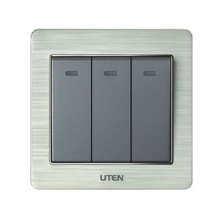 Công tắc ba 1 chiều Uten Công tắc mặt vuông chuẩn 86
