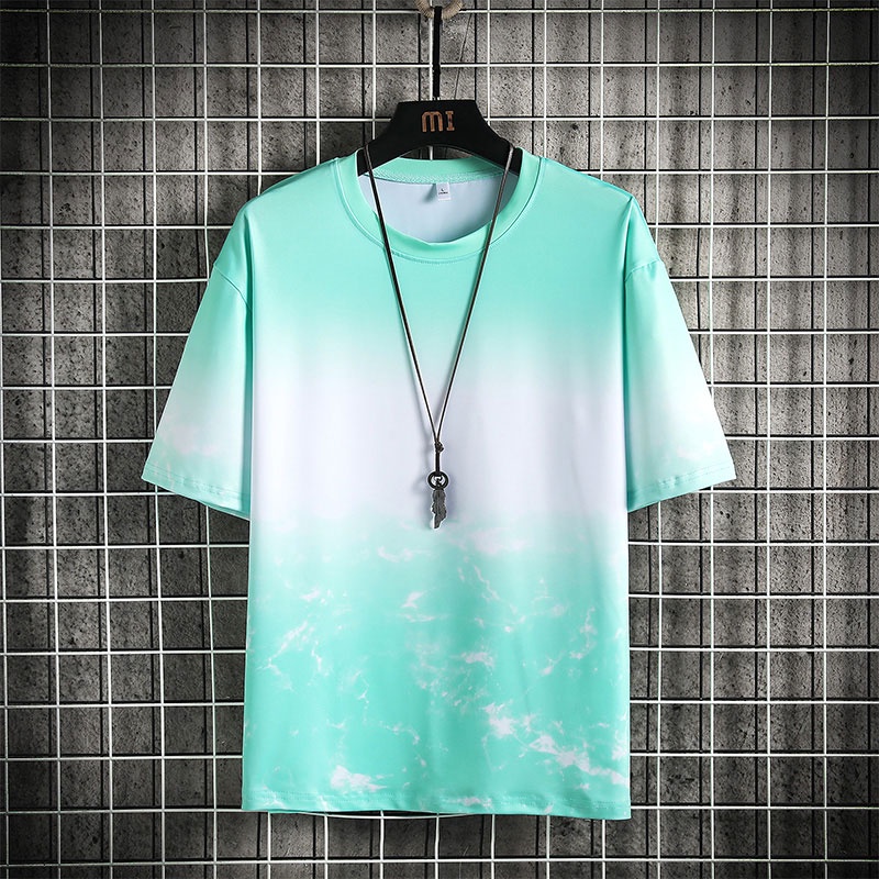 Áo Thun Tay Ngắn Chất Liệu Lụa Lạnh Thoáng Khí In Họa Tiết Độc Đáo Thời Trang Mùa Hè Mới Cho Nam