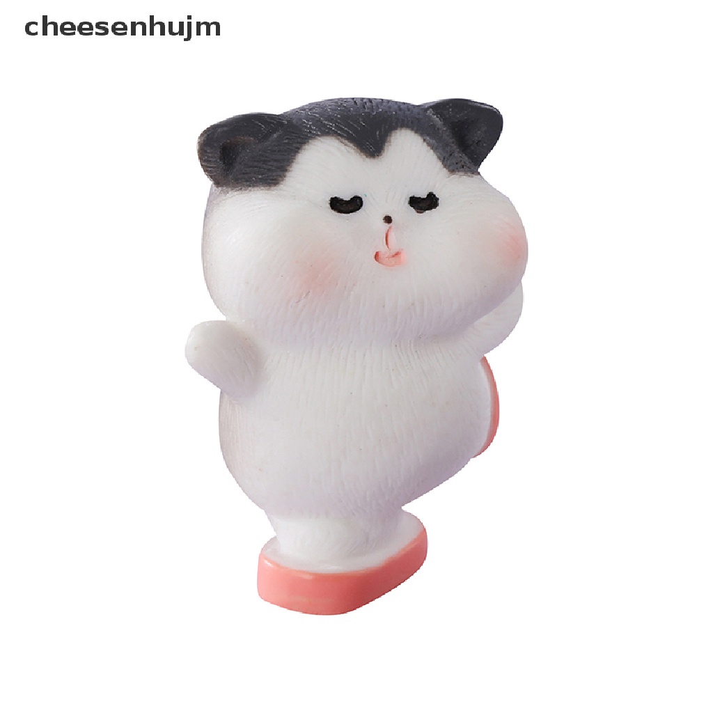 Đồ trang trí Chú Mèo Hoạt Hình Bằng Nhựa Resin Dễ Thương Trang Trí Tiểu Cảnh / Bàn Làm Việc