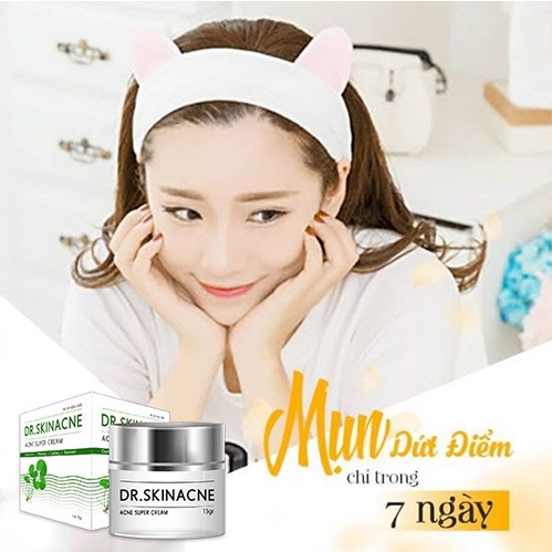 Kem sạch mụn DR.SKINACNE - ngừa thâm, liền sẹo 15gr