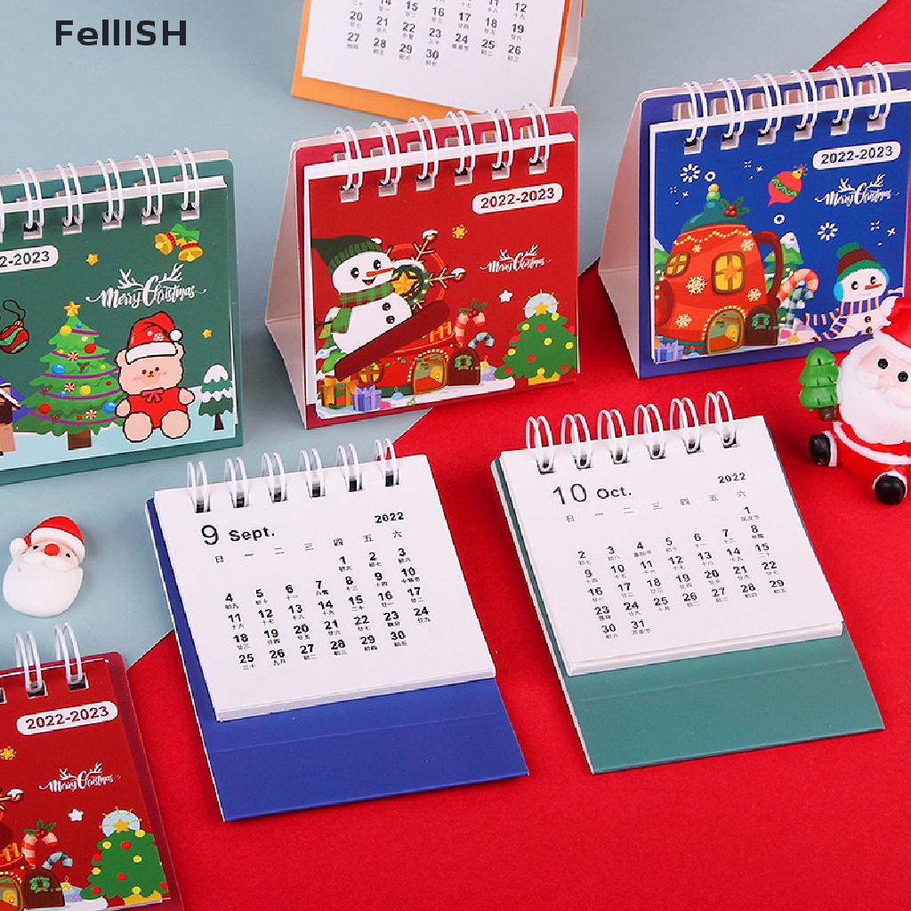 [Felli] Lịch Để Bàn Dạng Lật 4 Phong Cách Trơn Mịn Trang Trí Nhà Cửa 2023 439br