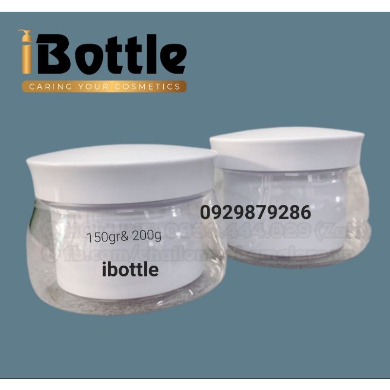 Chai lọ sang chiết mỹ phẩm - Hủ body nhựa 2 lớp 150g - 200g