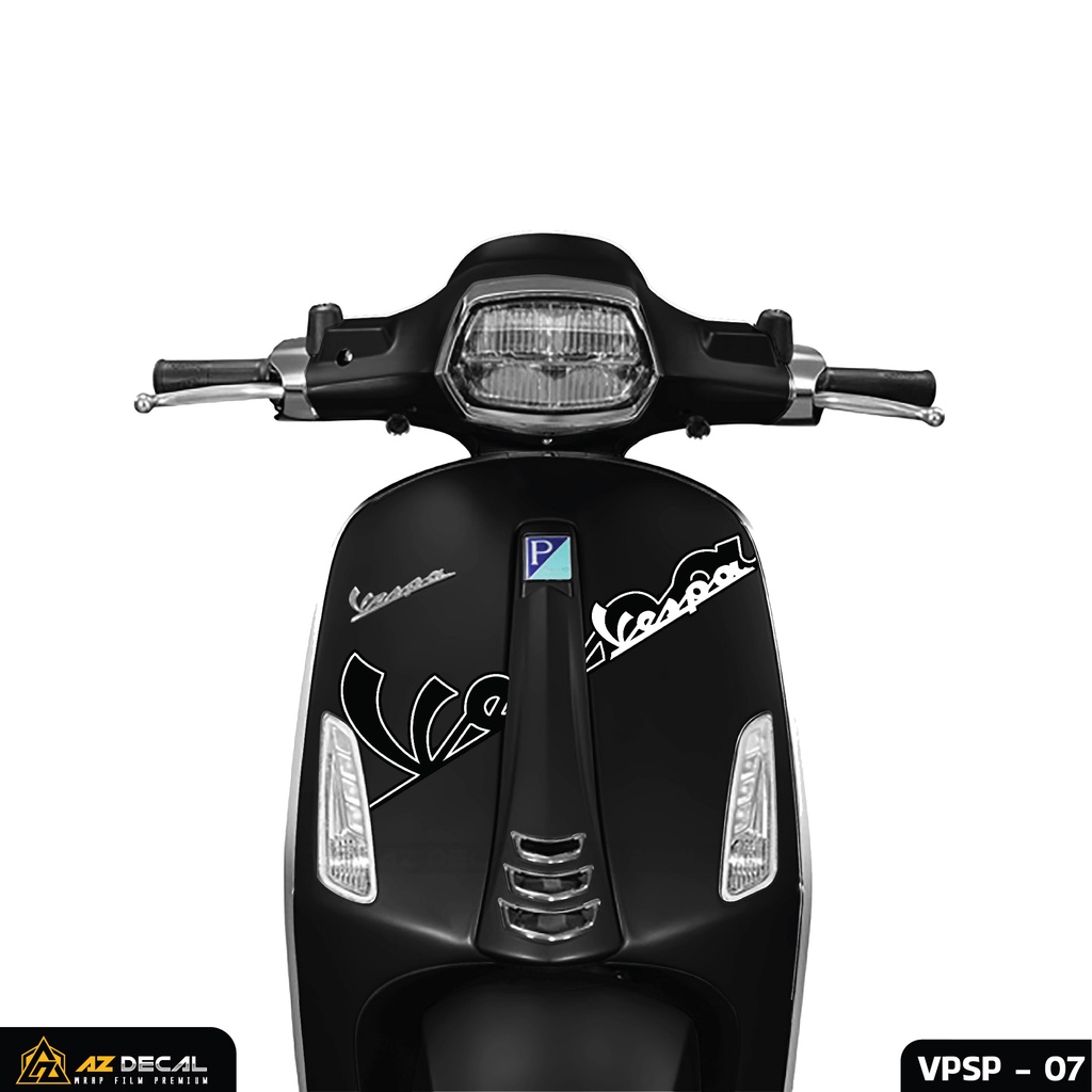 Tem Rời Vespa Sprint/LX/GTS Thiết Kế Chữ Vespa Cách Điệu Đẹp Mắt | VP07 | Decal Chế PVC Chống Nước, Bền Màu