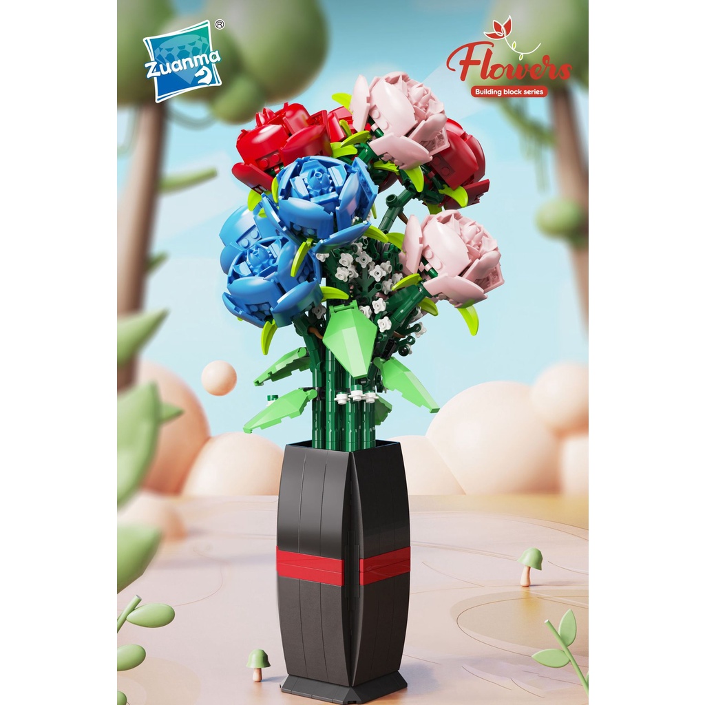 Đồ Chơi LEGO Lắp Ráp Mô Hình Hoa Sen / Hoa Lan / Hoa Lan Cỡ Nhỏ Giáo Dục Cho Bé