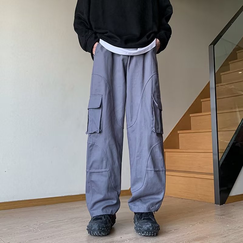 [M-3XL] Quần Yếm Dáng Rộng Màu Trơn Dễ Phối Đồ Phong Cách Trẻ Trung Thời Trang Mùa Xuân Mới Cho Nam