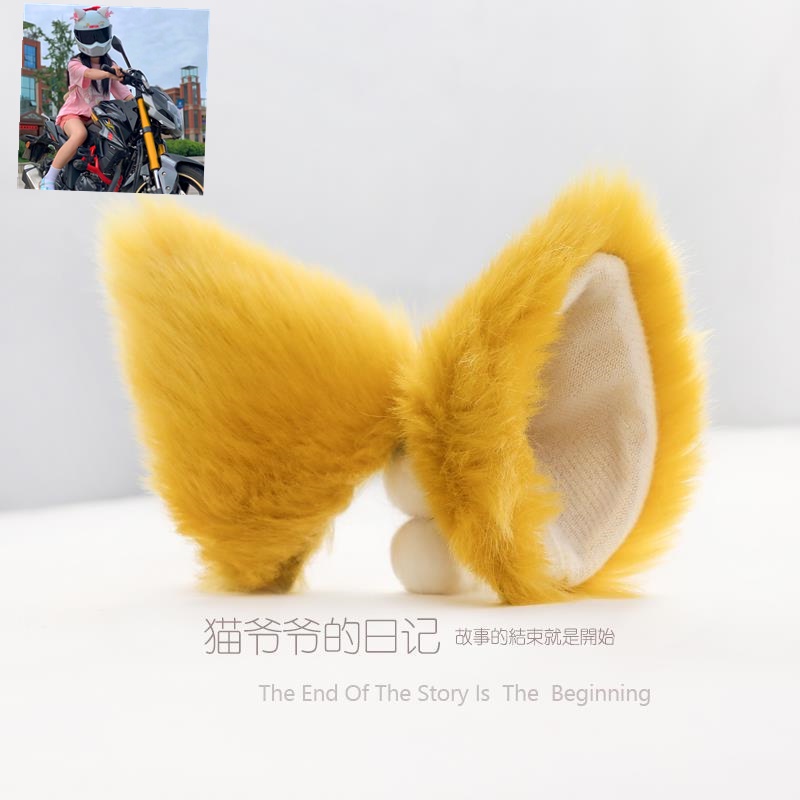 Mũ Bảo Hiểm Hình Tai Mèo Bằng Lông Sáng Tạo Cá Tính Cho Nữ