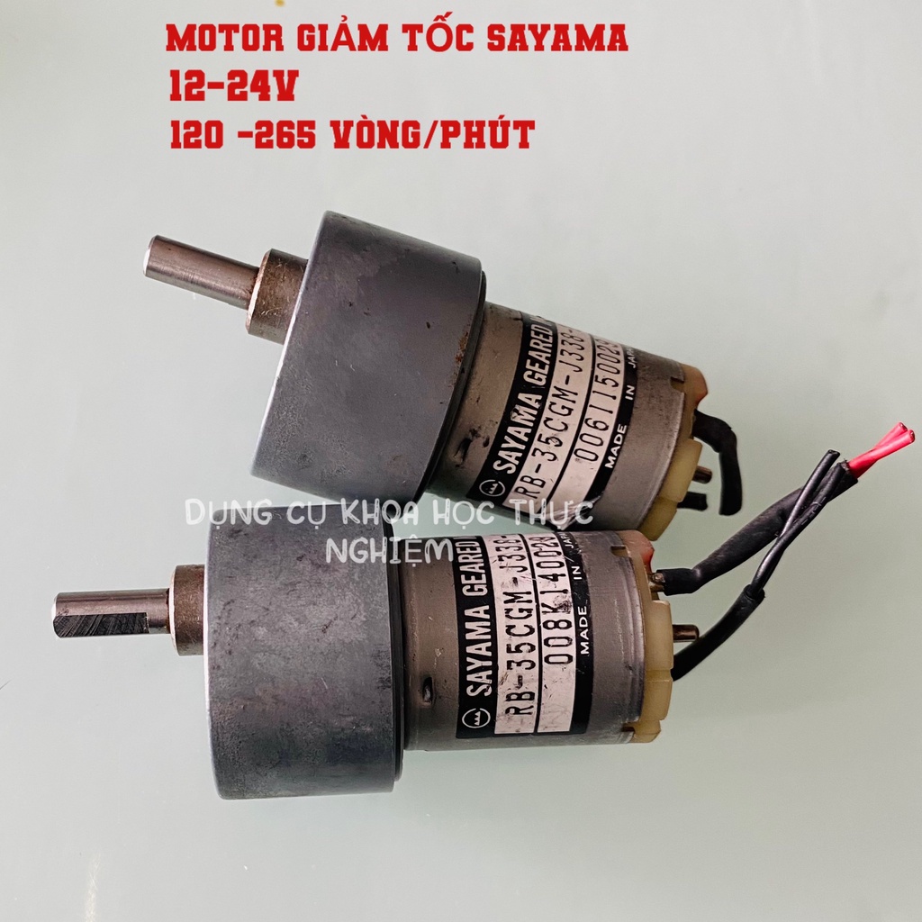 Motor giảm tốc SAYAMA của Nhật bánh răng kim loại mô men xoắn cao 12V - 24V tốc độ 120 - 265 vòng/phút - KH0272